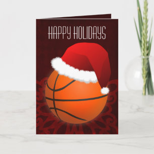 für einen Basketballspieler Weihnachtskarten Feiertagskarte