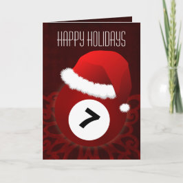 für einen Billardspieler Weihnachtskarten Feiertagskarte