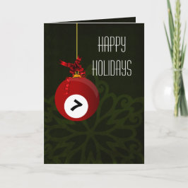 für einen Billardspieler Weihnachtskarten Feiertagskarte