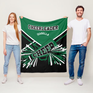 Für einen Cheerleader 📣 - Dunkelgrün, Weiß und Sc Fleecedecke