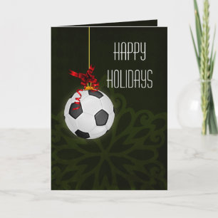 für einen Fußballspieler Weihnachtskarten Feiertagskarte
