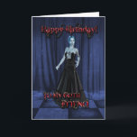 Für einen Goth Friend eine Vampire Geburtstagskart Karte<br><div class="desc">Ein Vampir streift die Säle in dieser gotischen Szene. Wünschen Sie,  dass jeder Vampirliebhaber einen guten Geburtstag hat.</div>