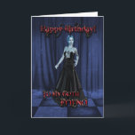 Für einen Goth Friend eine Vampire Geburtstagskart Karte<br><div class="desc">Ein Vampir streift die Säle in dieser gotischen Szene. Wünschen Sie,  dass jeder Vampirliebhaber einen guten Geburtstag hat.</div>