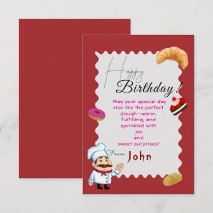 Für einen Konditor Karte