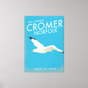 Für einen Urlaub Cromer Norfolk Bahn Poster. Leinwanddruck