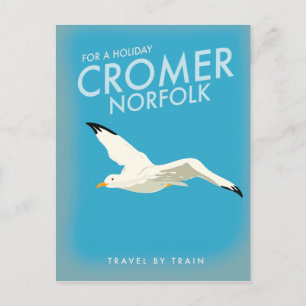 Für einen Urlaub Cromer Norfolk Bahn Poster. Postkarte
