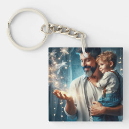 Für einen Vater, der Zauber machen kann (2) Schlüsselanhänger