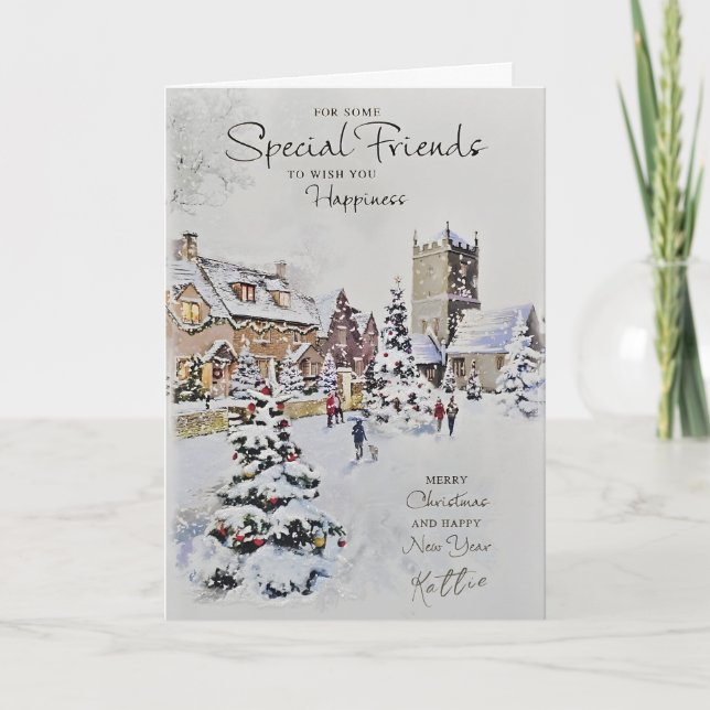 Für einige besondere Freunde glückliche Weihnachte Karte (Vorderseite)