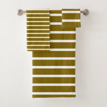 Für elegante Badezimmer – Gold & Weiß gestreift