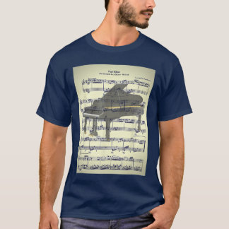 Für Elise Beethoven Klaviernoten im Vintage-Look T-Shirt