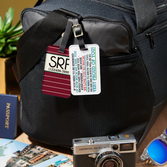 Für Eltern oder Kinder Tag Gepäckanhänger (Vorderseite & Rückseite)