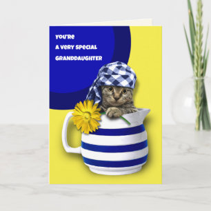 Für Enkelin am Muttertag. Niedlich Kitten Karte