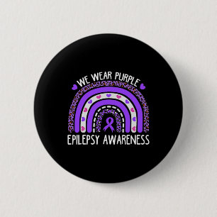Für Epilepsie Awaren tragen wir Lila Leopardenboge Button