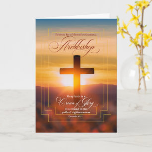 für Erzbischof Blessings Christliche Cross Retirti Karte