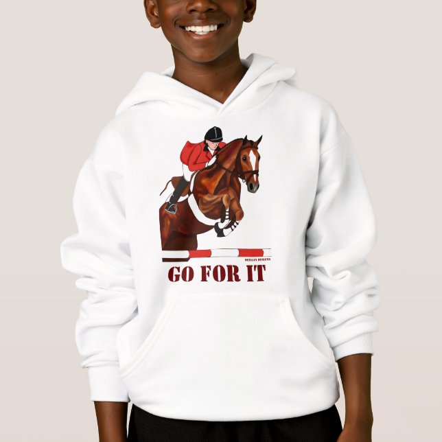 Für es gehen Pullover-MädchenHoodie Hoodie (Vorderseite)