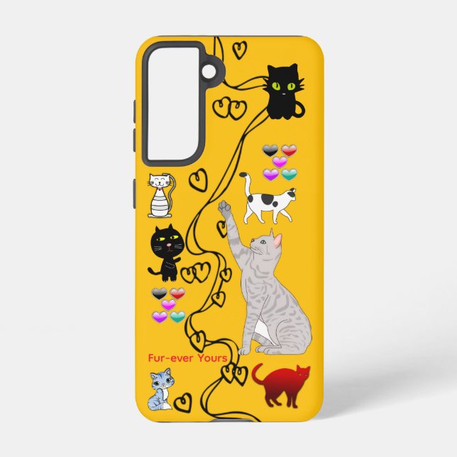 Fur-ever Yours Cat Samsung Galaxy Case Samsung Galaxy Hülle (Rückseite)