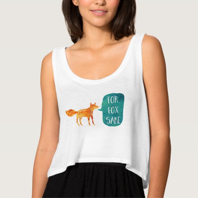 Für Fox Sake Crop Vest T-Shirt (Vorderseite)