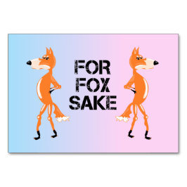 Für Fox Sake Foxes mit einer Uneinigkeit. Tischnummer