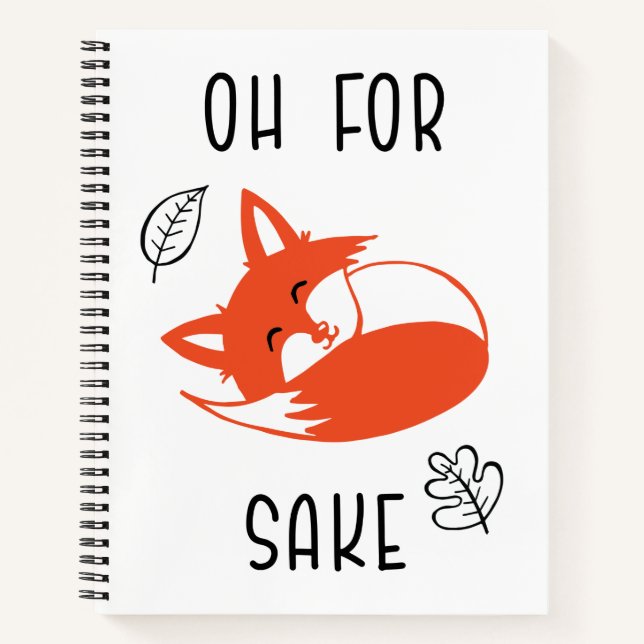 Für Fox Sake Funny Reynard Animal Vixen Notizbuch (Vorderseite)