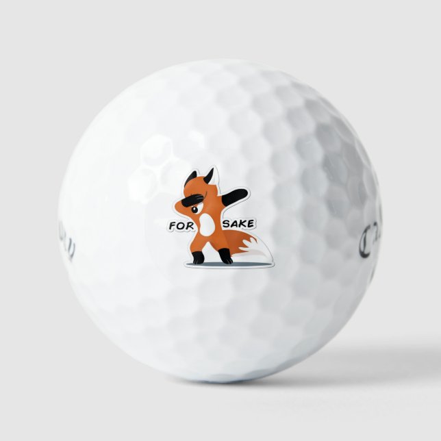 Für Fox Sake Golf Balls Golfball (Vorderseite)