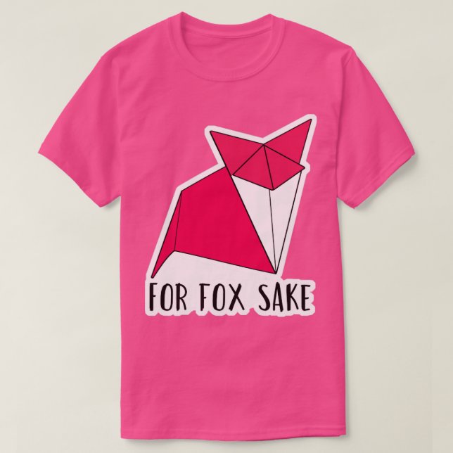 Für Fox Sake Origami Geometric Fox T-Shirt (Design vorne)