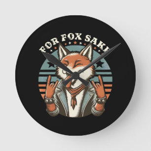 Für Fox Sake Runde Wanduhr