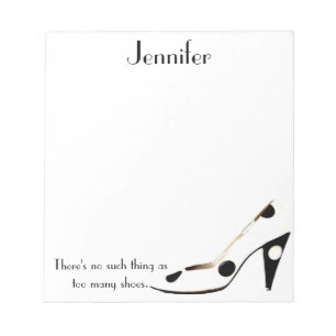 Für Frauen, die Schuhe der Liebe - Schwarzweiß Notizblock