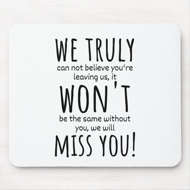 für Frauen verlassend Mitarbeiter, verlassend Mita Mousepad (Vorne)