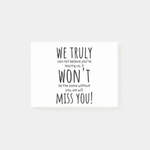 für Frauen verlassend Mitarbeiter, verlassend Mita Post-it Klebezettel