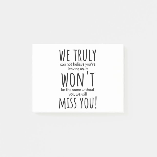 für Frauen verlassend Mitarbeiter, verlassend Mita Post-it Klebezettel (Vorderseite)