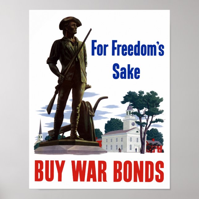 Für Freedom's Sake Buy War Bonds — Zweiter Weltkri Poster (Vorne)