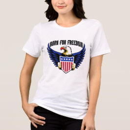 Für Freiheit Geboren Patrioten-Adler-Shirt Tri-Blend Shirt