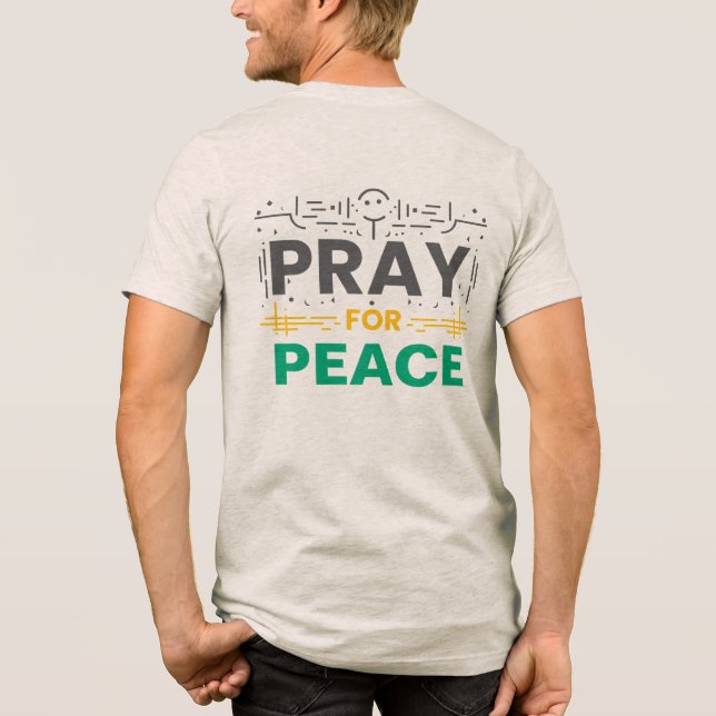 Für Frieden plädieren Tri-Blend Shirt (Rückseite)