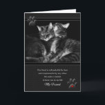 für Friends Geburtstagskatze Lover mit rotem Herze Karte<br><div class="desc">Eine süße und sentimentale Geburtstagskarte für einen Freund,  mit dem Sie eine besondere Beziehung haben. Diese beiden grauen Katzenbrüder haben eine untrennbare Bindung. Sie sind die "Jungs" des Künstlers.</div>