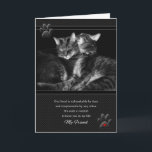 für Friends Geburtstagskatze Lover mit rotem Herze Karte<br><div class="desc">Eine süße und sentimentale Geburtstagskarte für einen Freund,  mit dem Sie eine besondere Beziehung haben. Diese beiden grauen Katzenbrüder haben eine untrennbare Bindung. Sie sind die "Jungs" des Künstlers.</div>