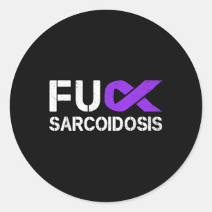 Für Fu Sarkoidose Awareness Montag Lila Ribbon S Runder Aufkleber