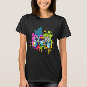 Für Gamer Paint Controller Gaming Apparel Video G T-Shirt