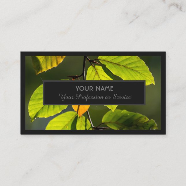 Für Gartenexperten und Naturdesigner Visitenkarte (Vorderseite)