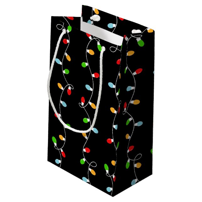 Für Geschenk Weihnachtslichter Kleine Geschenktüte (Rückseite Schrägansicht)