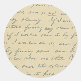 Für Geschichtsfeffer: Lincolns Brief an Greeley Runder Aufkleber