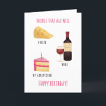 Für Girlfriend Dinge, die gut Geburtstag Karte alt<br><div class="desc">Zeitgenössisch und süß,  Dinge,  die gut Mädchen glückliche Geburtstagskarte altern. Exklusives Design für die Marke Green Elephant Cards.</div>