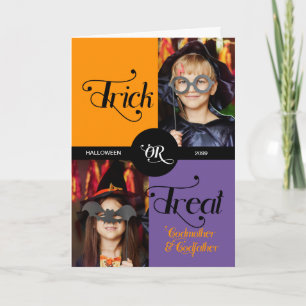 für Godelelterntrick oder Treat 2 Foto Halloween Karte