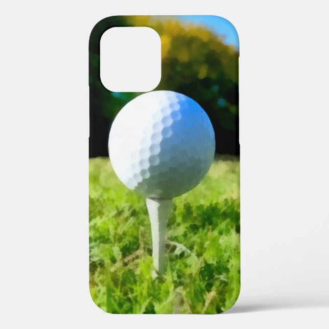 für Golfspieler Golf Ball und Tee Aquarell Design Case-Mate iPhone Hülle (Rückseite)