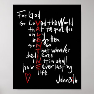 Für Gott hat die Welt so geliebt Jesus ist mein Va Poster