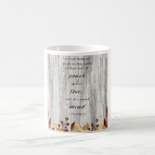 Für Gott hat nicht aus Holz graue Bibel Verse Kaff Kaffeetasse