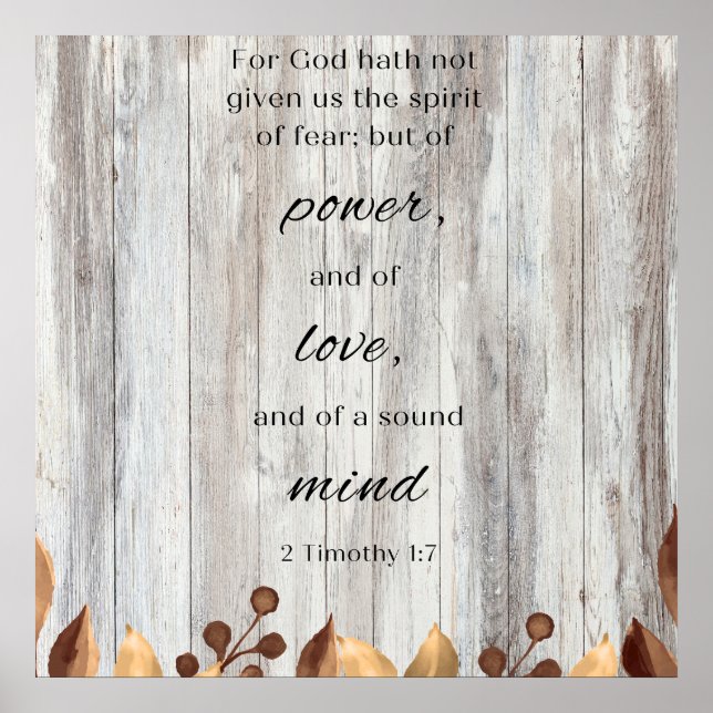 Für Gott hat nicht Motivierend Bibelverse Poster (Vorne)