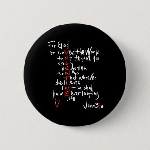 Für Gott so geliebt die Welt Jesus ist mein Valent Button
