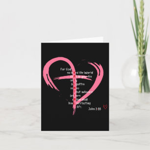 Für Gott so liebte die Welt Christliche Valentine  Karte