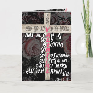 Für Gott so liebte die Welt Feiertagskarte