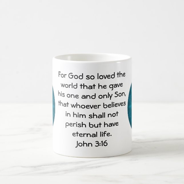Für Gott so liebte die Welt ... John 3:16 Tasse (Mittel)